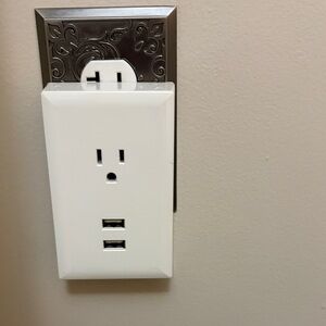 White USB Wall Outlet Cover